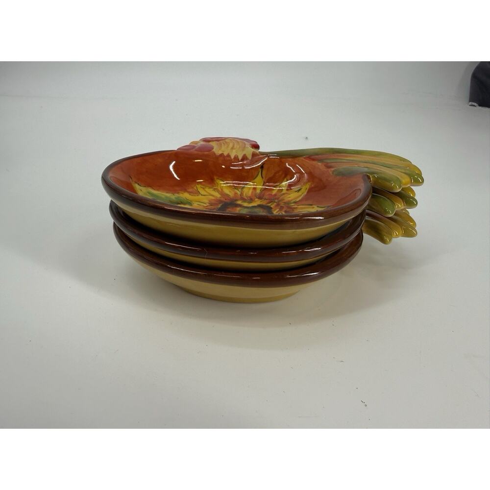 Maxcera Corp RED ROOSTER Set/3 Plates EXCELLENT UNUSED Ruffled - Picture 4 of 5